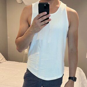 white mens tank